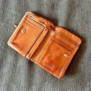 HOBO wallet, bronze color with interior pockets and snap coin purse